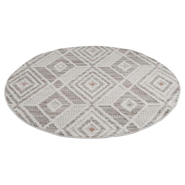 Howard Geometric Area Rug Natur Pur Rug Size: Round 160cm on Productcaster.