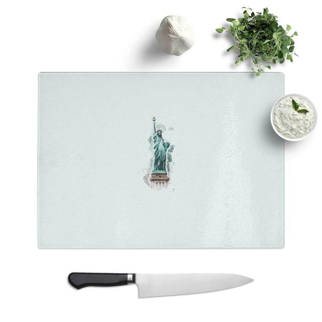 Tempered Glass Statue of Liberty in New York City Chopping Board East Urban Home Size: 39 cm W x 28.5 cm L on Productcaster.