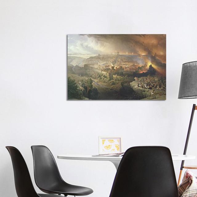 The Destruction of Jerusalem in 70 AD, Engraved by Louis Haghe by David Roberts - Wrapped Canvas Painting Alpen Home Size: 66.04cm H x 101.6cm W x 1.9 on Productcaster.