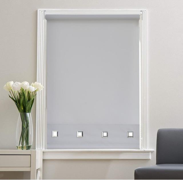 SQ Daylight Roller Blind 17 Stories Size: 165 cm L x 60 cm W, Finish: Silver on Productcaster.