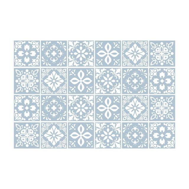 15cm x 15cm PVC Peel & Stick Mosaic Tile Blue Elephant Colour: Blue/Grey on Productcaster.