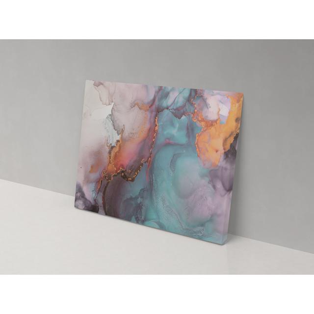 Marble Smoke - Wrapped Canvas Painting Metro Lane Size: 36cm H x 52cm W x 4cm D on Productcaster.