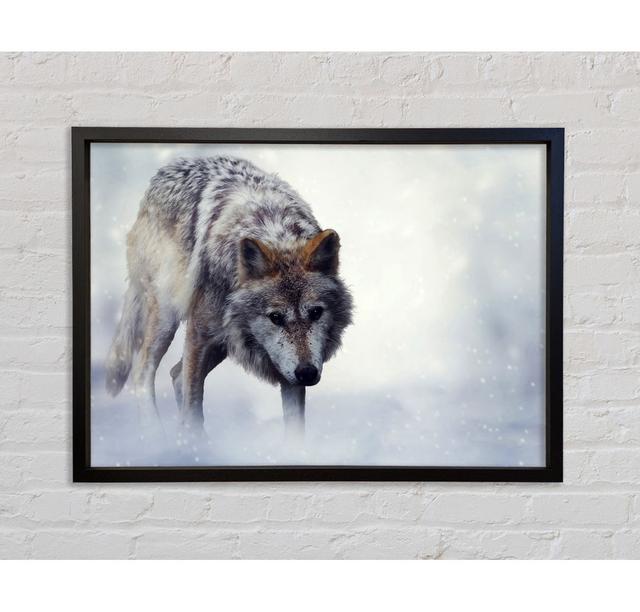 Prowling Wolf Framed Print Union Rustic Size: 84.1cm H x 118.9cm W on Productcaster.