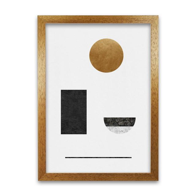 Orara Abstract Geometric I - Graphic Art Print on Paper Brayden Studio Frame Option: Brown Framed, Size: 42cm H x 29cm W x 1cm D on Productcaster.