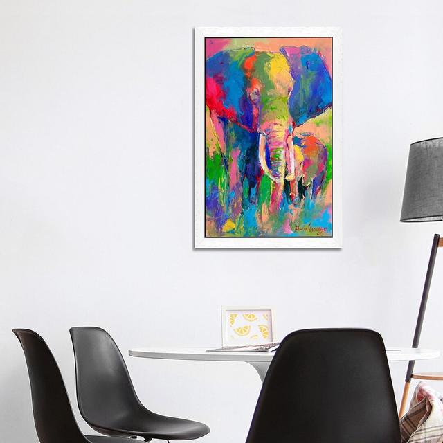 Elephant by Richard Wallich - Painting Print on Canvas East Urban Home Size: 101.6cm H x 66.04cm W x 3.81cm D, Frame Option: White Framed on Productcaster.