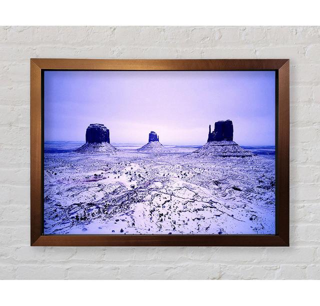 Winter Has Arrived At Monument Valley Framed Print Wall Art Gracie Oaks Size: 100cm H x 141.4cm W x 3.4cm D, Format: Ventura Bronze Framed Paper on Productcaster.