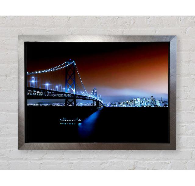 New York City Brooklyn Bridge City Skyline - Single Picture Frame Art Prints Bright Star Size: 42cm H x 59.7cm W on Productcaster.