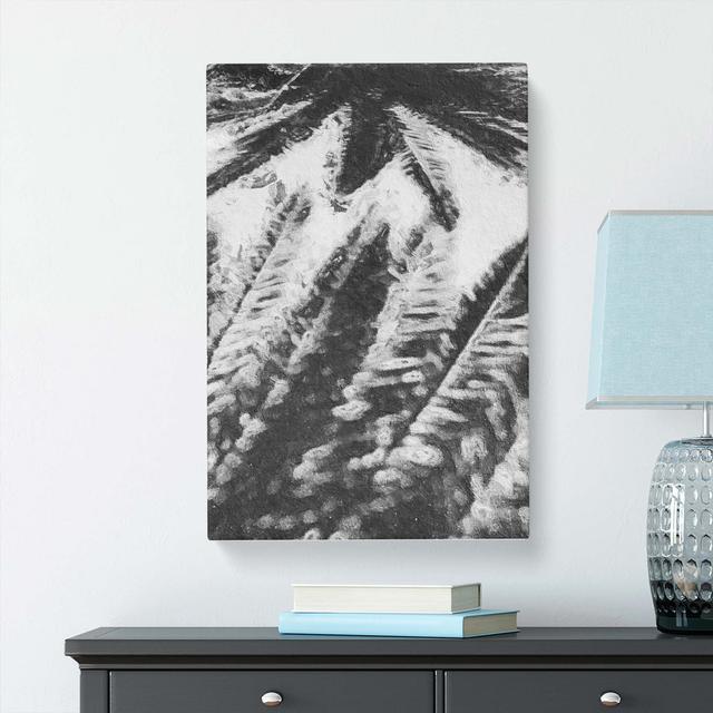 Palm Tree Shadows - Wrapped Canvas Painting East Urban Home Size: 60cm H x 40cm W x 3cm D on Productcaster.