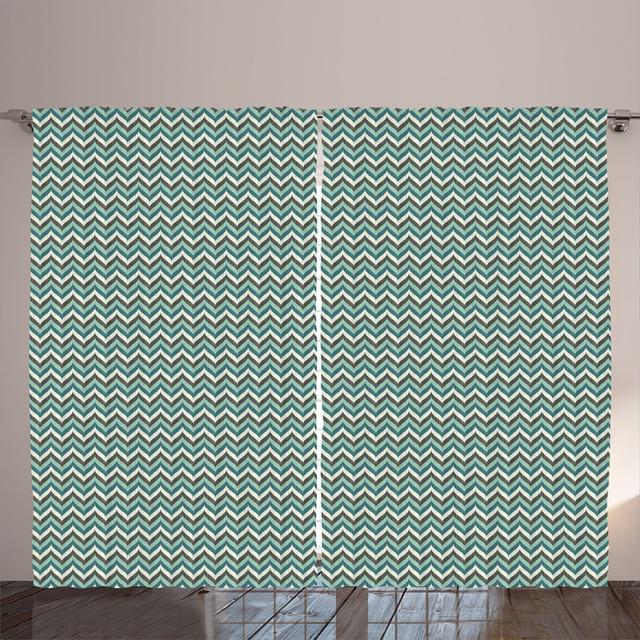 Rustic curtain, abstract wavy lines, multi -colored ColorD Shower Curtain on Productcaster.