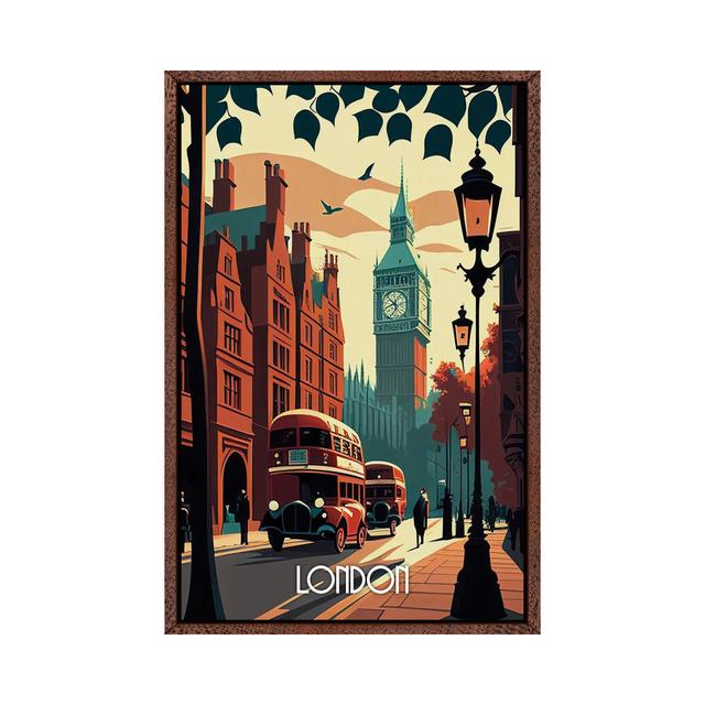 London City by Durro Art - Gallery-Wrapped Canvas Giclée on Canvas ClassicLiving Size: 66.04cm H x 45.72cm W, Format: Classic Wood Floater Framed on Productcaster.