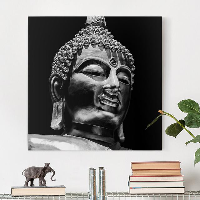 Leinwandbild Buddha Statue Gesicht BohoLiving Format: Recycelte Leinwand, Größe: 60 cm H x 60 cm B on Productcaster.