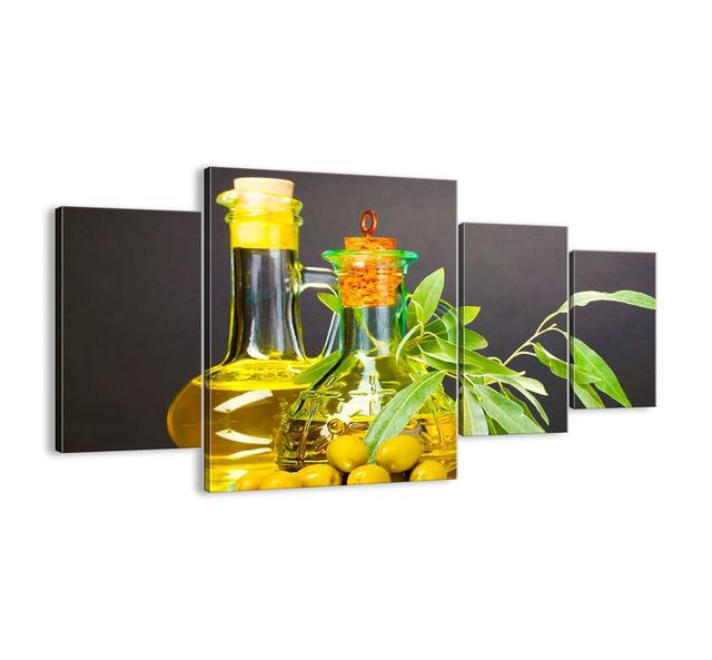 'Still Life with Olives and Oil' - 4 Piece Unframed Photograph Print Set on Canvas Ebern Designs Size: 90cm H x 160cm W x 1.8cm D on Productcaster.