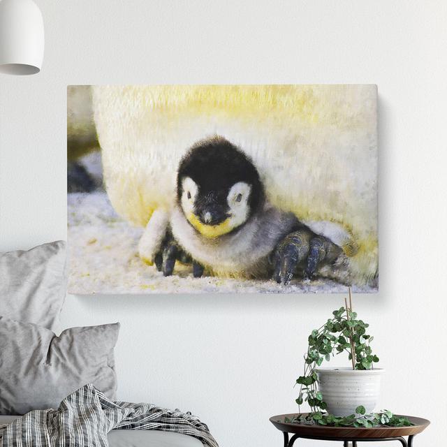 Baby Penguin - Wrapped Canvas Painting East Urban Home Size: 50cm H x 76cm W x 3cm D on Productcaster.