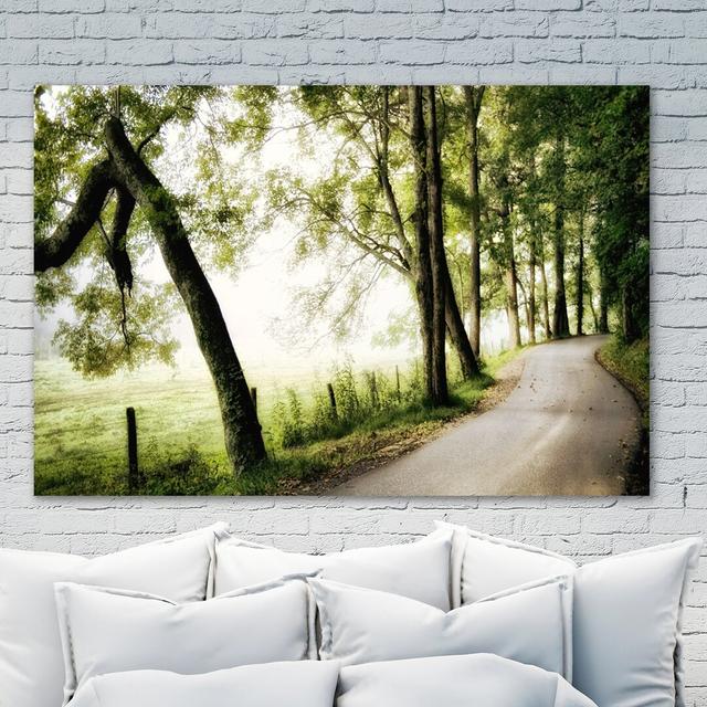 One Lane Road II by Dano - Wrapped Canvas Photograph Print East Urban Home Size: 41cm H x 61cm W x 4cm D on Productcaster.