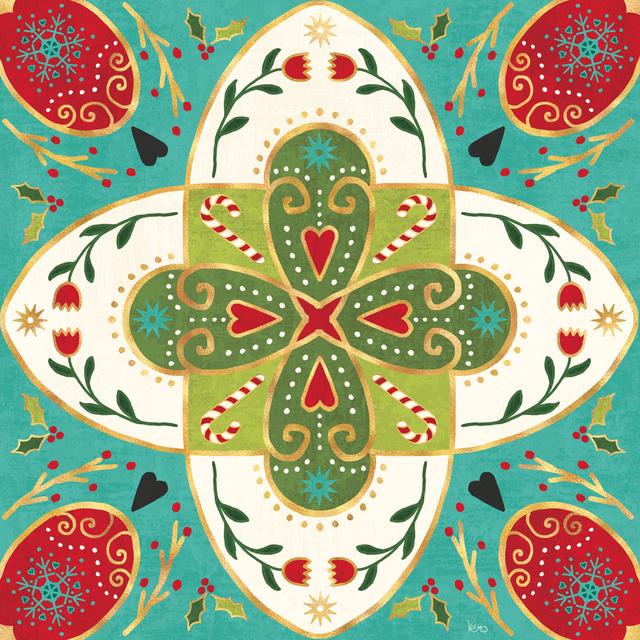 Otomi Holiday XII by Veronique Charron - Wrapped Canvas Print Latitude Vive Size: 50.8cm H x 50.8cm W x 3.8cm D on Productcaster.