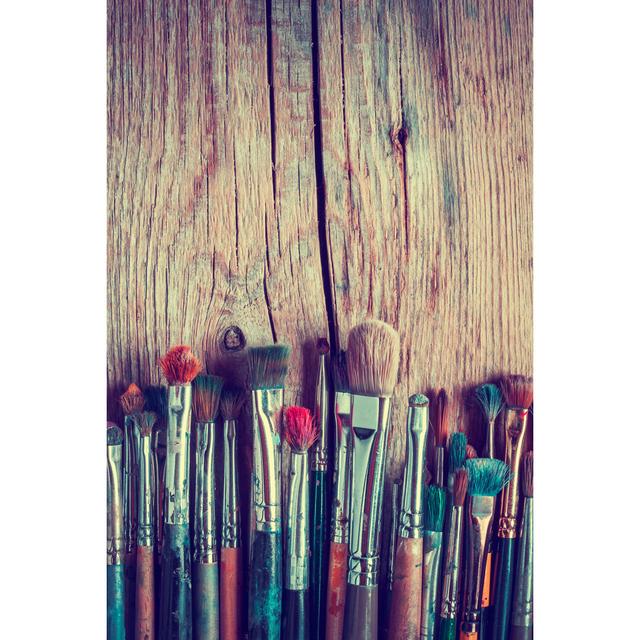 Paintbrushes by ChamilleWhite - Wrapped Canvas Print Ebern Designs Size: 46cm H x 30cm W x 3.8cm D on Productcaster.