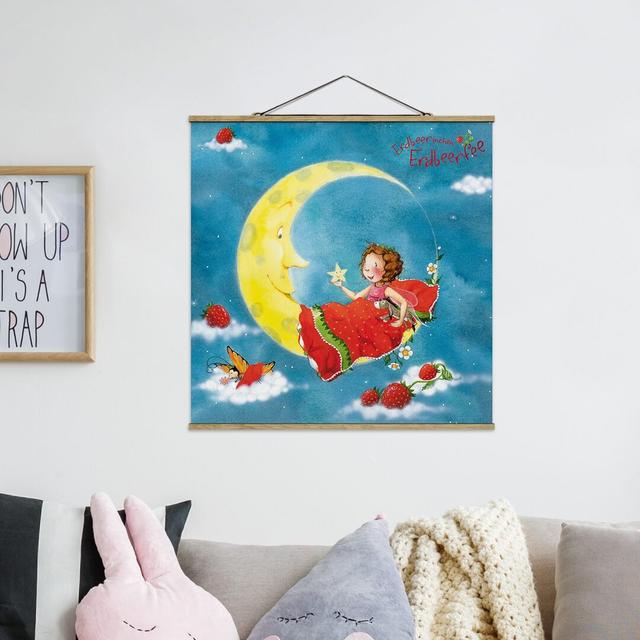 Strawberry Fairy - Dream Beautiful - Painting Print Zoomie Kids Size: 100cm H x 100cm W x 0.3cm D on Productcaster.