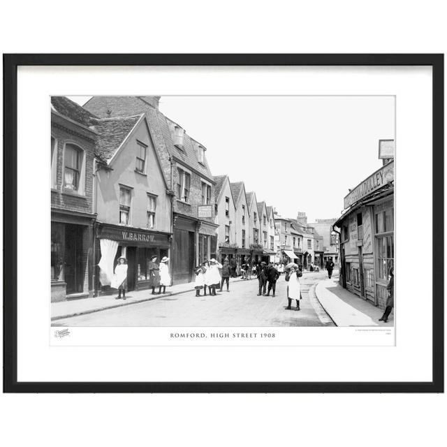 'Romford, High Street 1908' by Francis Frith - Picture Frame Photograph Print on Paper The Francis Frith Collection Size: 45cm H x 60cm W x 2.3cm D on Productcaster.