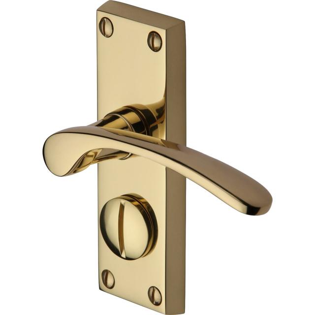 Sophia Bathroom Door Handle (Set of 2) Heritage Brass Finish: Polished Brass on Productcaster.