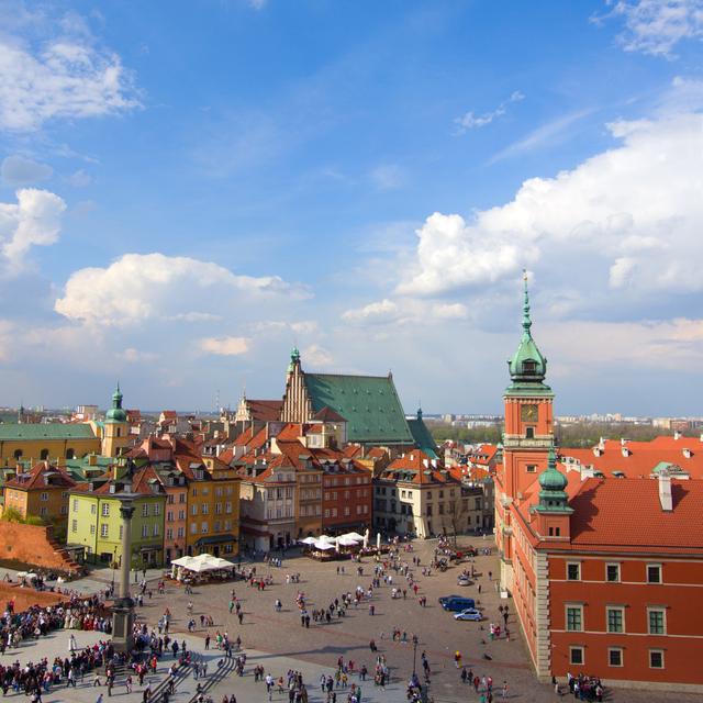 Old Town, Warsaw - Wrapped Canvas Photograph Latitude Run Size: 76cm H x 76cm W on Productcaster.