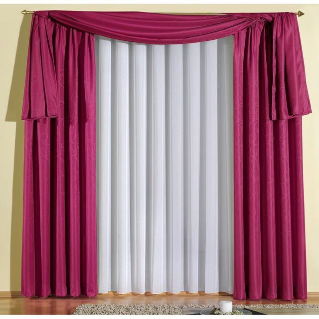 Longoria Room Darkening Window Scarf Latitude Run Colour: Rosa, Size: 245cm L x 135cm W on Productcaster.