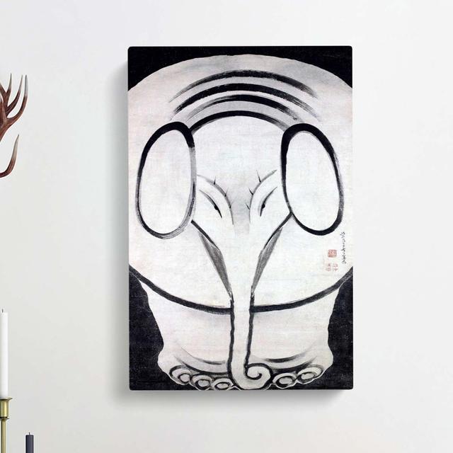 Elephant by Ito Jakuchu - Wrapped Canvas Painting Print East Urban Home Size: 60cm H x 40cm W x 3cm D on Productcaster.