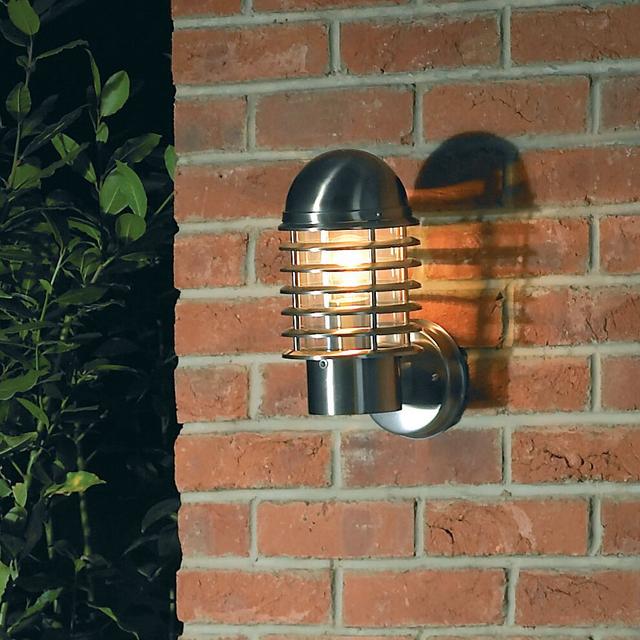 Hagen Stainless Steel Outdoor Wall Lantern Dakota Fields on Productcaster.