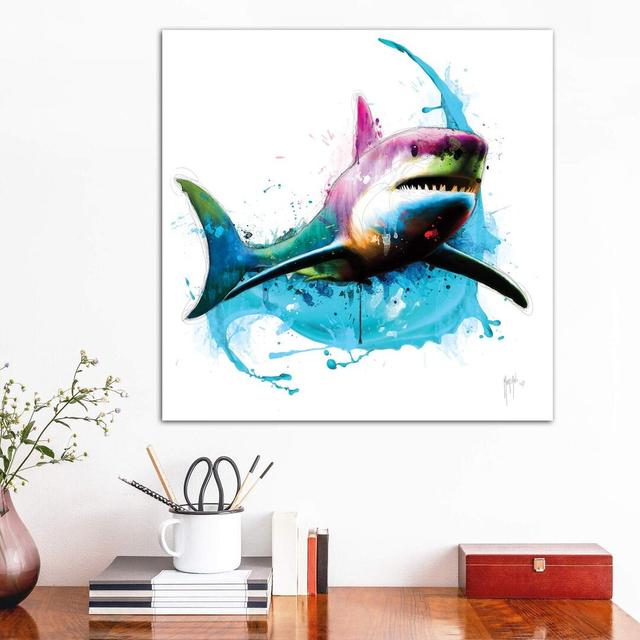 Shark by Patrice Murciano - Wrapped Canvas Print Latitude Run Size: 66.04cm H x 66.04cm W x 1.91cm D on Productcaster.