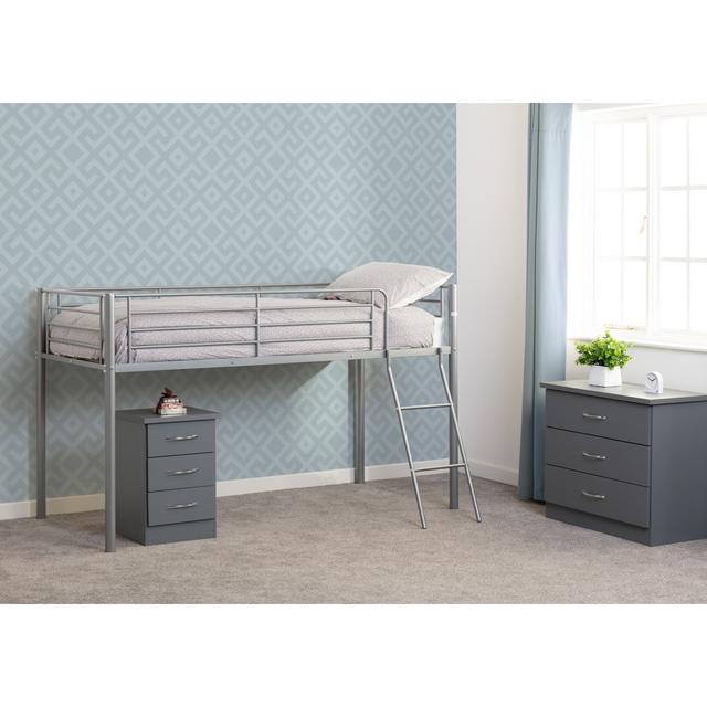 Single (3') Bed Frame Loft Bed by Isabelle & Max Isabelle & Max Colour (Bed Frame): Silver on Productcaster.