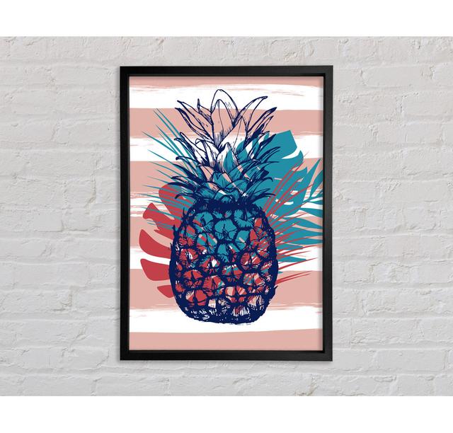 Pop Art Pineapple Palm Leaves - Print 17 Stories Size: 118.9cm H x 84.1cm W x 3.3cm D on Productcaster.