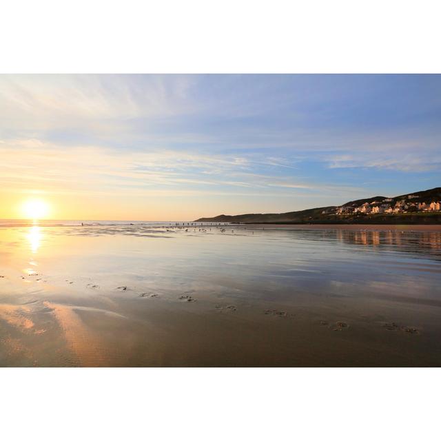 Sunset Over Woolacombe Beach House of Hampton Size: 51cm H x 76cm W x 3.8cm D on Productcaster.