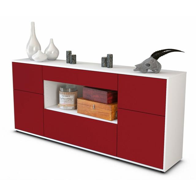 Beaudry Sideboard Brayden Studio Colour: White/Red on Productcaster.