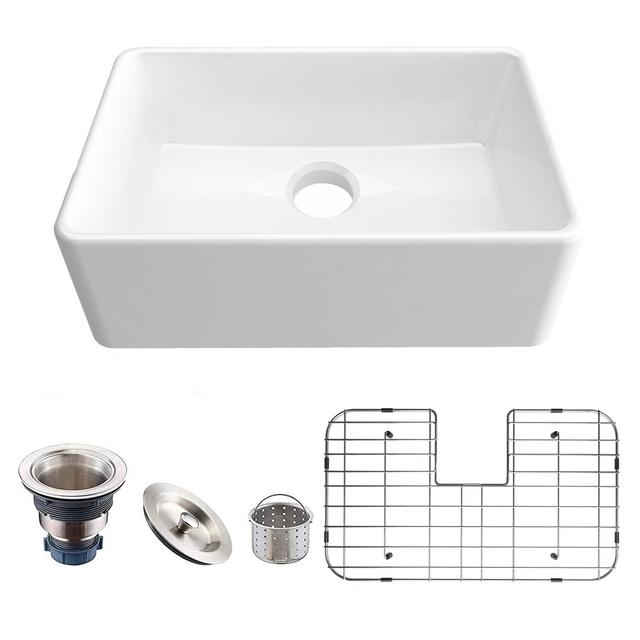 Huggett Single Bowl Farmhouse Kitchen Sink 17 Stories on Productcaster.