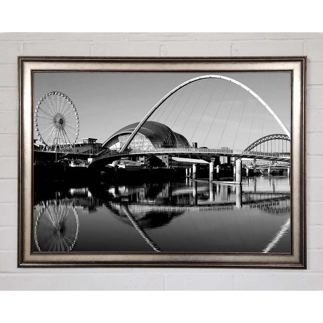 The City Of Fun Newcastle B N W - Single Picture Frame Art Prints Ebern Designs Size: 84.1cm H x 118.9cm W x 1.5cm D on Productcaster.