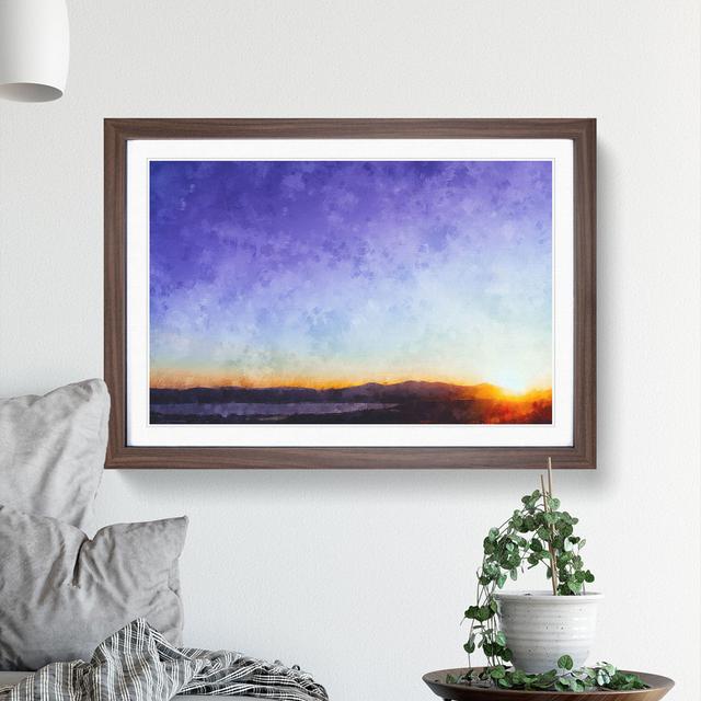 Sunset over Oregon - Picture Frame Painting East Urban Home Size: 48cm H x 65cm W x 2cm D, Frame Option: Walnut Framed on Productcaster.