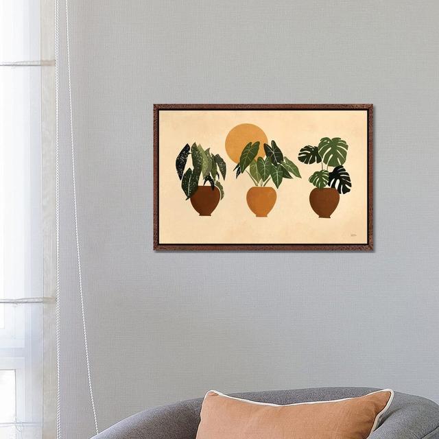 Houseplants II by Bria Nicole - Print on Canvas Norden Home Format: Classic Brown Wood Framed Canvas, Size: 45.72cm H x 66.04cm W x 3.81cm D on Productcaster.