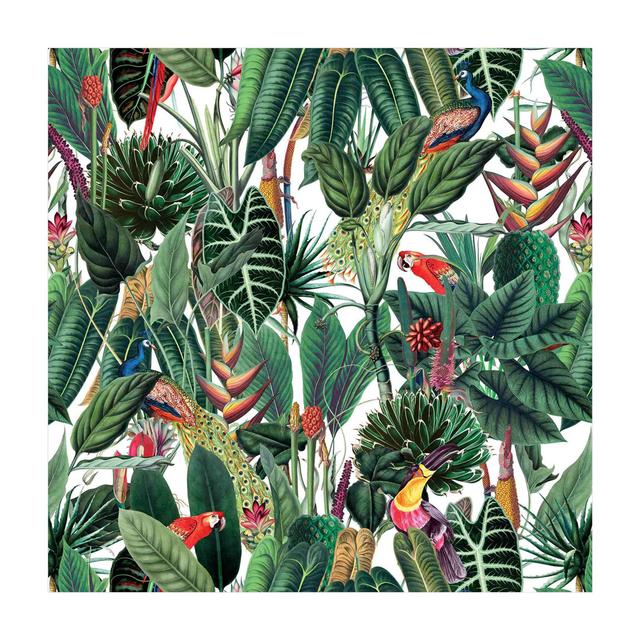 Geskea Tropical Rainforest Tufted Green Indoor/Outdoor Rug East Urban Home Rug Size: Square 120 x 120cm on Productcaster.