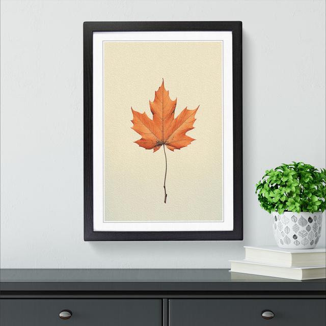 Leaf Minimalism Big Box Art Size: 64cm H x 46cm W x 2cm D, Frame Colour: Black on Productcaster.