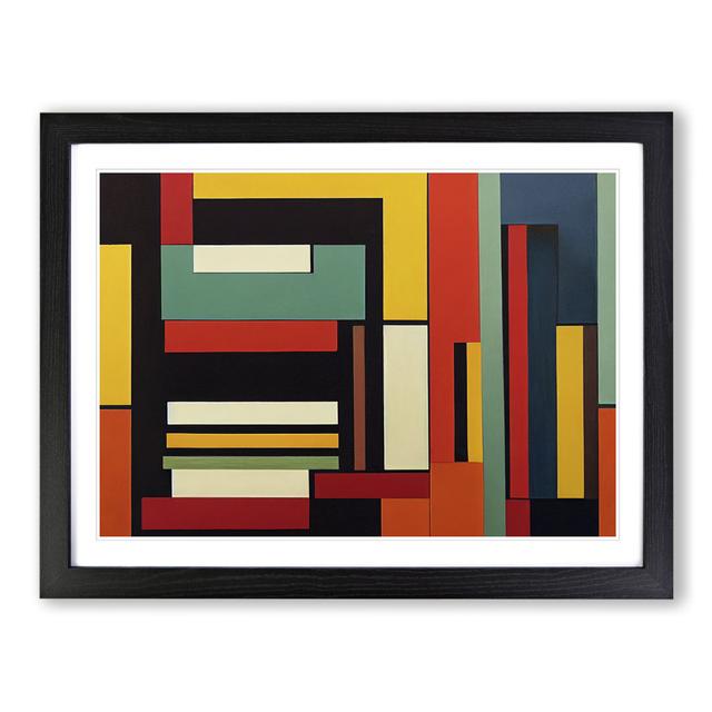 Ideal Modern Abstract - Picture Frame Graphic Art Metro Lane Size: 46cm H x 64cm W x 2cm D, Frame Colour: Black on Productcaster.