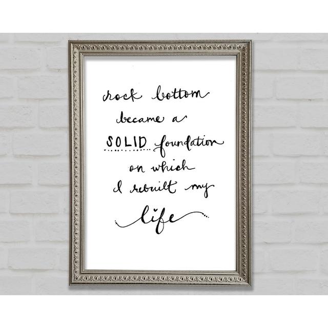 Rock Bottom Beige Framed Print Happy Larry Colour: White, Size: 84.1cm H x 59.7cm W x 3cm D on Productcaster.