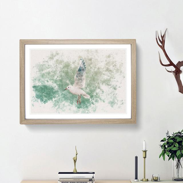 Seagull - Picture Frame Painting Print East Urban Home Frame Option: Oak Framed, Size: 62cm H x 87cm W x 2cm D on Productcaster.