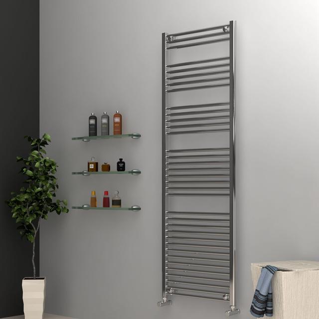 Shawnta Straight Towel Rail Heated Towel Rails Belfry Heating Size: 175cm H x 60cm W x 3cm D, Finish: Chorme on Productcaster.