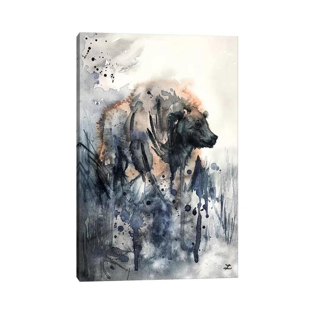 Bear Watercolor by Zaira Dzhaubaeva - Gallery-Wrapped Canvas Giclée on Canvas Alpen Home Format: Wrapped Canvas, Size: 30.48cm H x 20.32cm W on Productcaster.