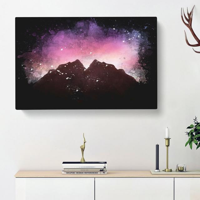 Mountain Mirror - Wrapped Canvas Painting Print East Urban Home Size: 40cm H x 60cm W x 3cm D on Productcaster.