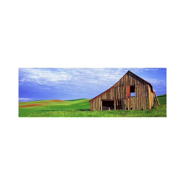 Dilapidated Barn in a Farm, Palouse, Whitman County, Washington State, USA - Wrapped Canvas Panoramic Photograph August Grove Size: 50.8cm H x 152.4cm on Productcaster.