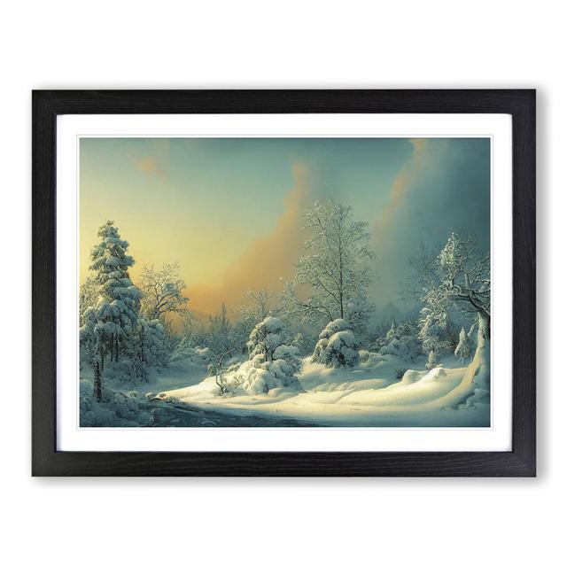 Powerful Winter Forest - Picture Frame Graphic Art Alpen Home Frame Colour: Black Framed, Size: 25cm H x 34cm W x 2cm D on Productcaster.