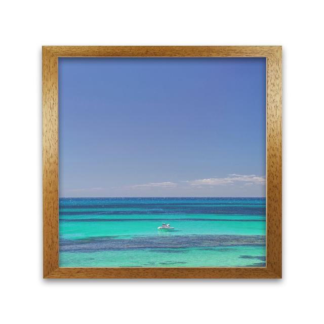 'Rottnest Island Basin 1' Framed Photographic Print House of Hampton Size: 60 cm H x 60 cm W, Frame Options: Honey Oak on Productcaster.