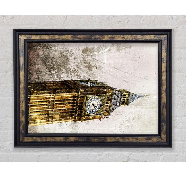 Golden Big Ben - Single Picture Frame Art Prints Bright Star Size: 84.1cm H x 59.7cm W x 8cm D on Productcaster.