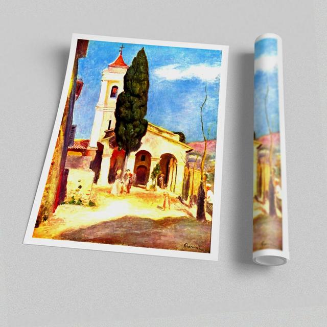 Renoir Church in Cagnes - Graphic Art Print on Paper East Urban Home Size: 42cm H x 59.4cm W on Productcaster.