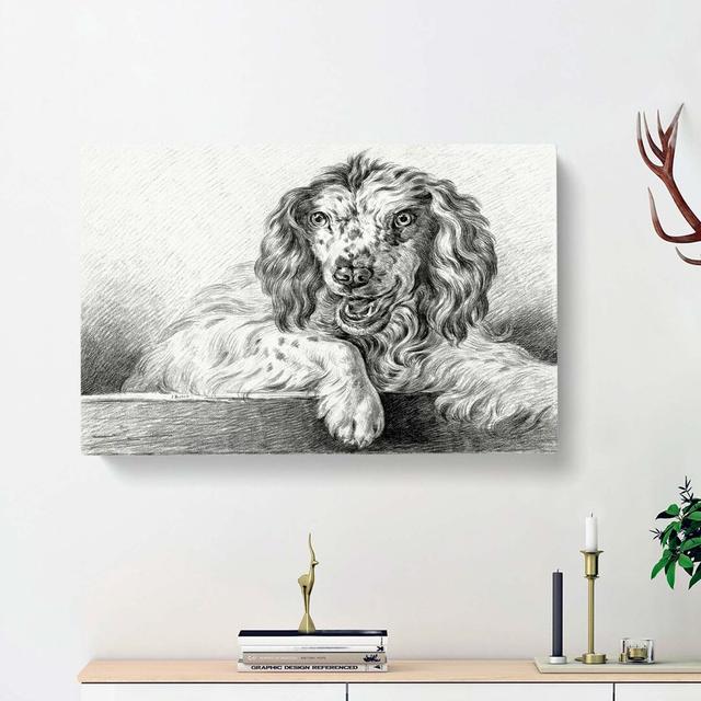 Springer Spaniel Dog by Jean Bernard - Wrapped Canvas Print East Urban Home Size: 35cm H x 50cm W x 3cm D on Productcaster.